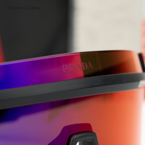 NEW Prada Linea Rossa PS01YS 1BO02U Black Brown Mirror Single Lens Sunglasses - Picture 4 of 9